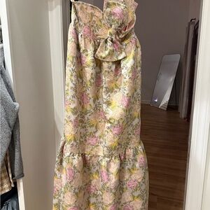 Petal & Pup Floral Maxi Dress in Pink and Yellow